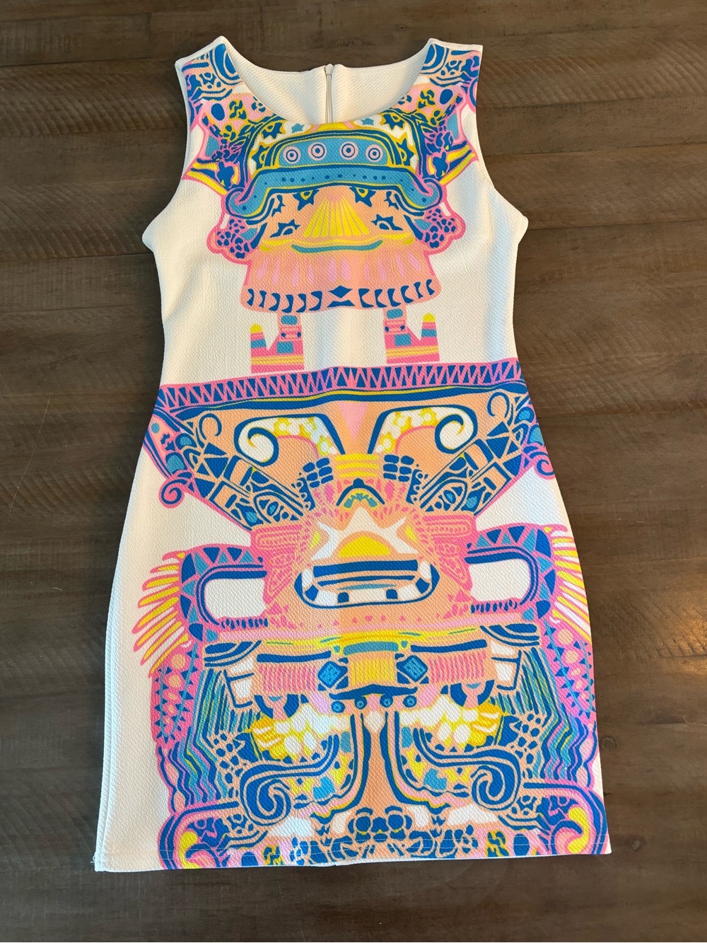 Colourful Graphic Print Shift Dress Size 0